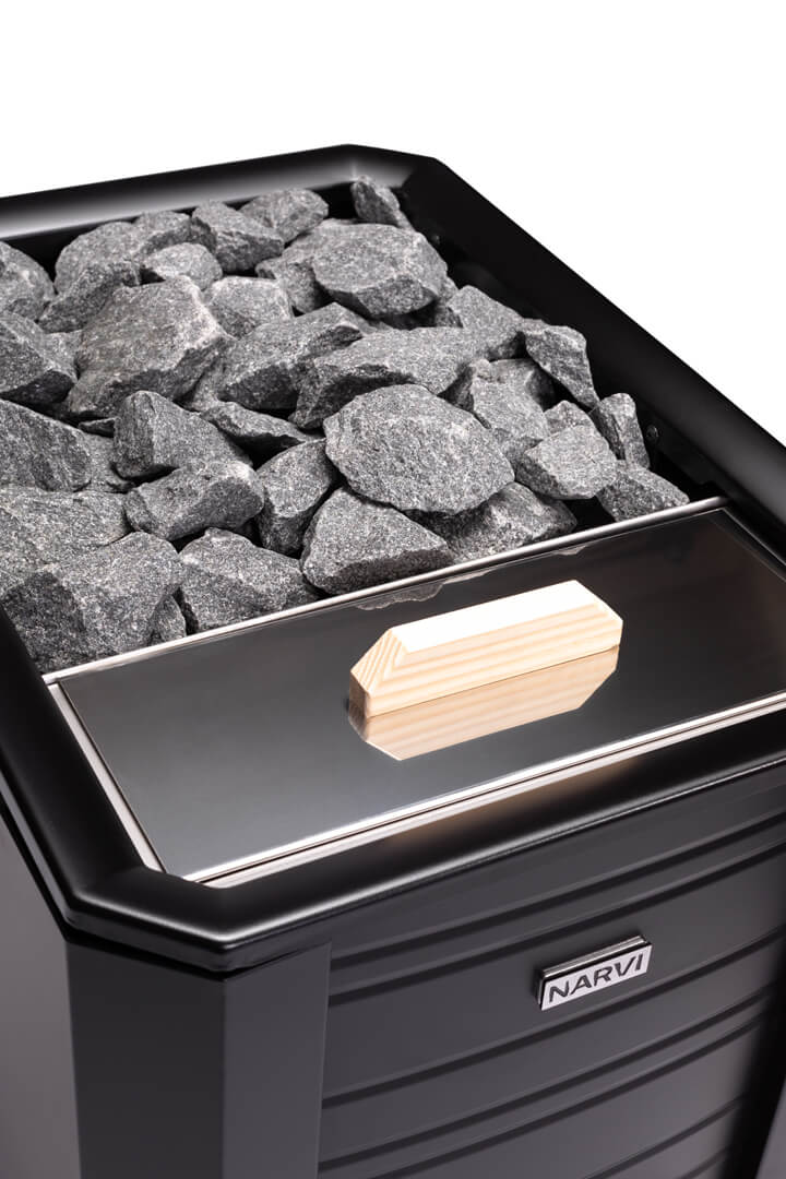 Narvi Black 20 VS Wood-Burning Sauna Stove with Water Tank