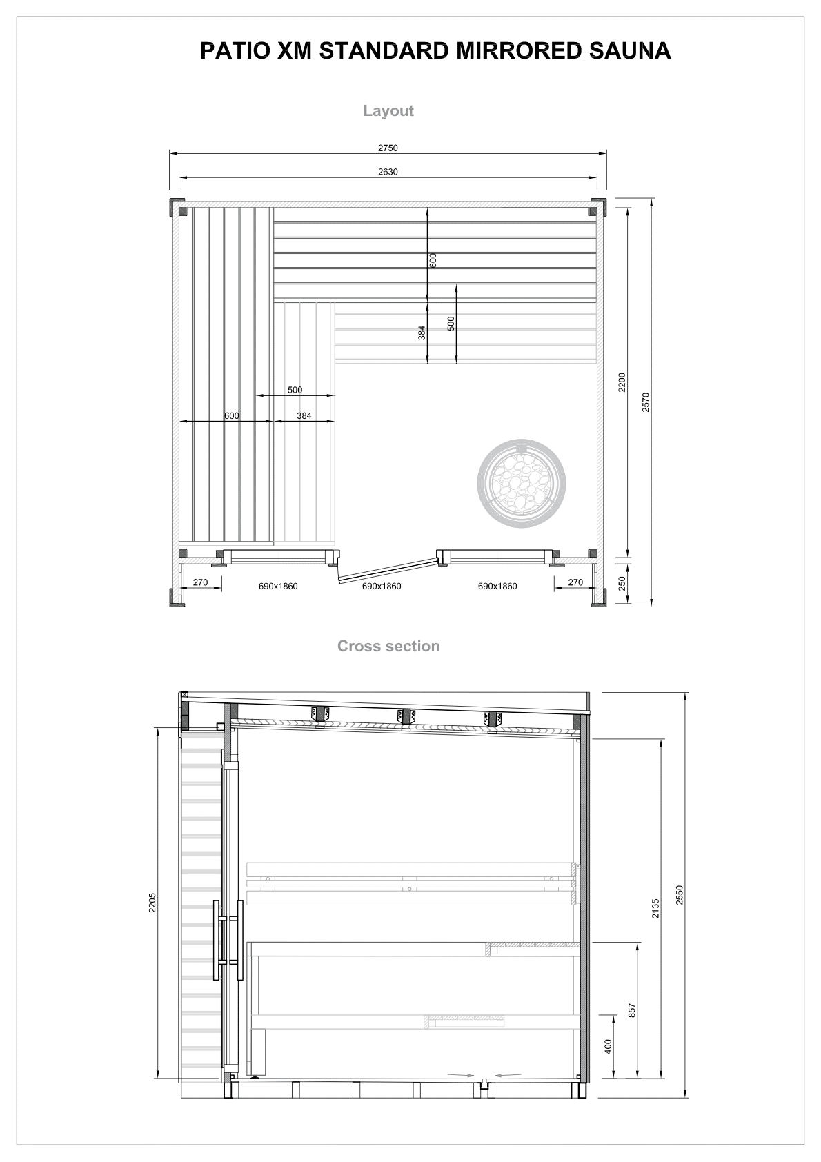 Patio XM Outdoor Sauna