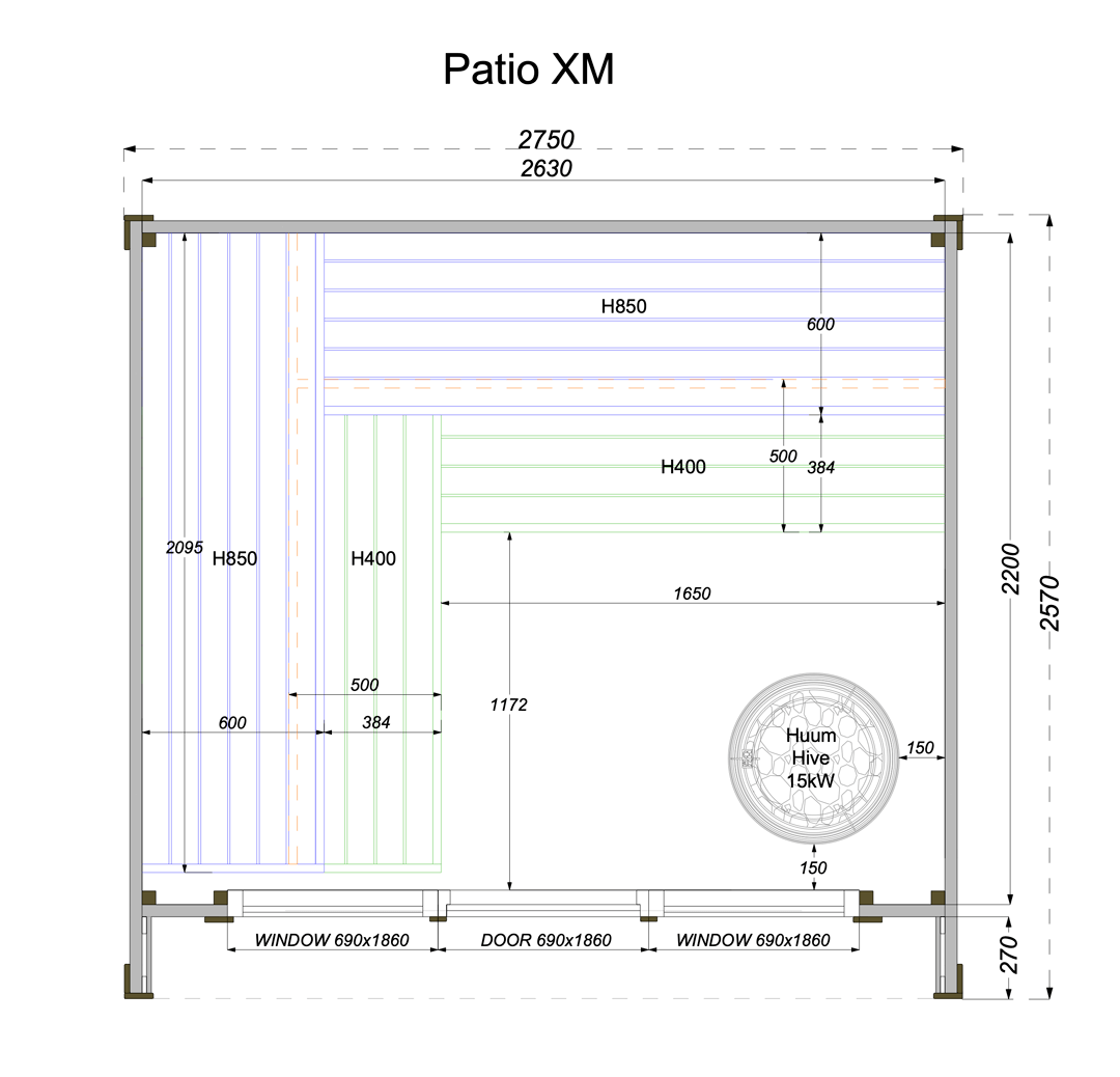 Patio XM Outdoor Sauna