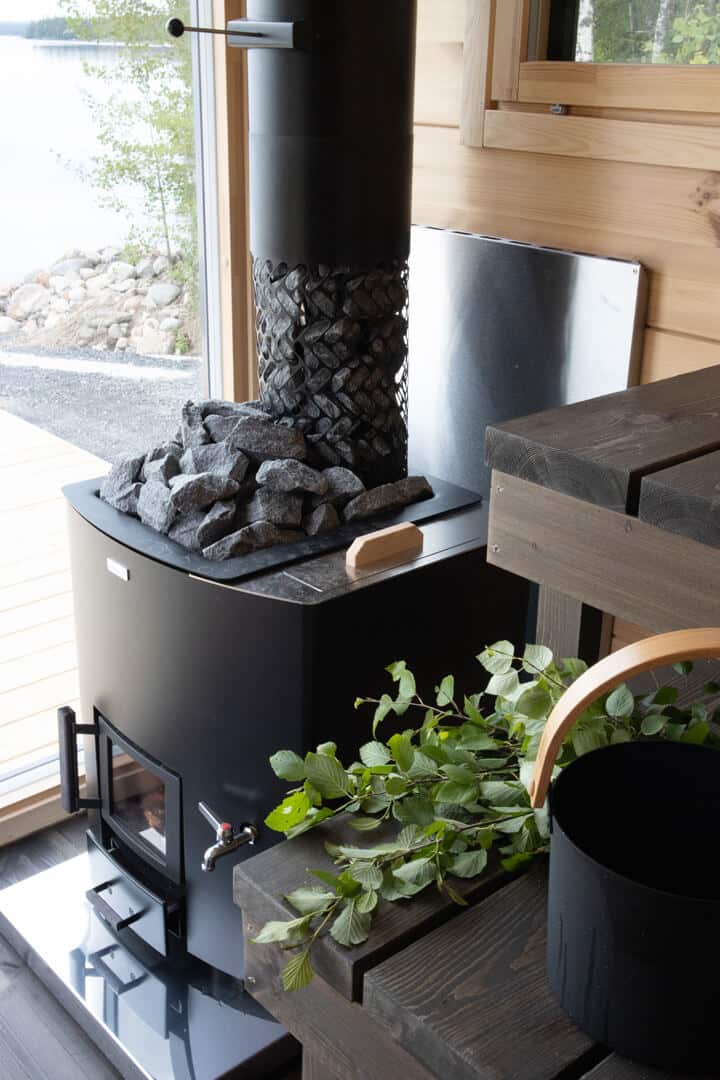 Narvi NC 20 VSO Wood-Burning Sauna Stove with Water Tank
