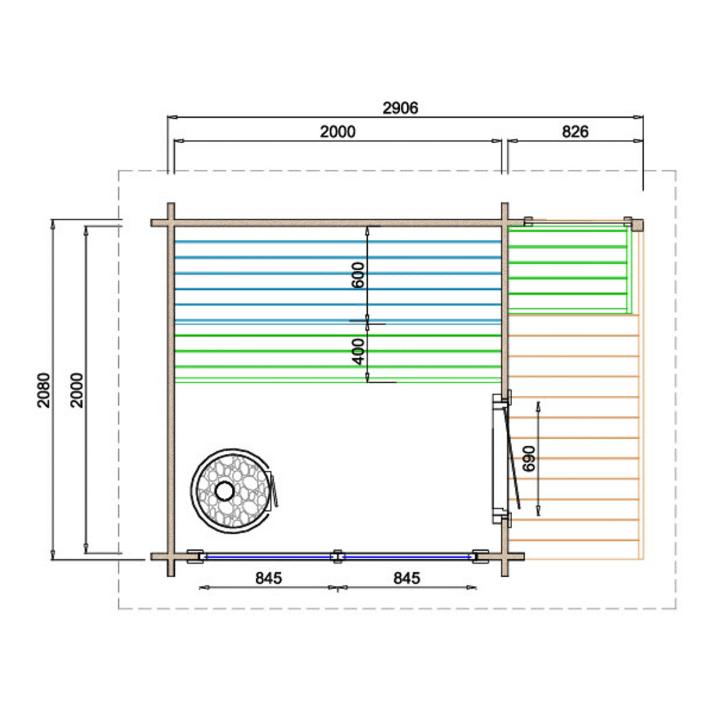 Halden Classic Outdoor Sauna
