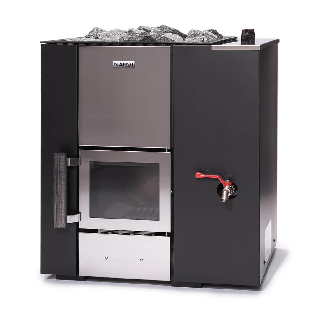 Narvi Kuru 20 VSO Wood-Burning Sauna Stove with Water Tank