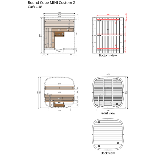 Round Cube MINI Outdoor Sauna
