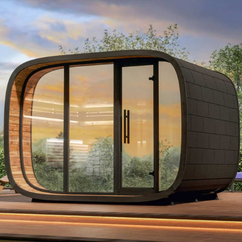 Round Cube DOUBLE Outdoor Sauna