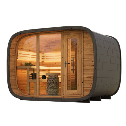Round Cube DOUBLE Outdoor Sauna