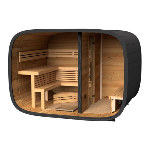 Round Cube DOUBLE Outdoor Sauna