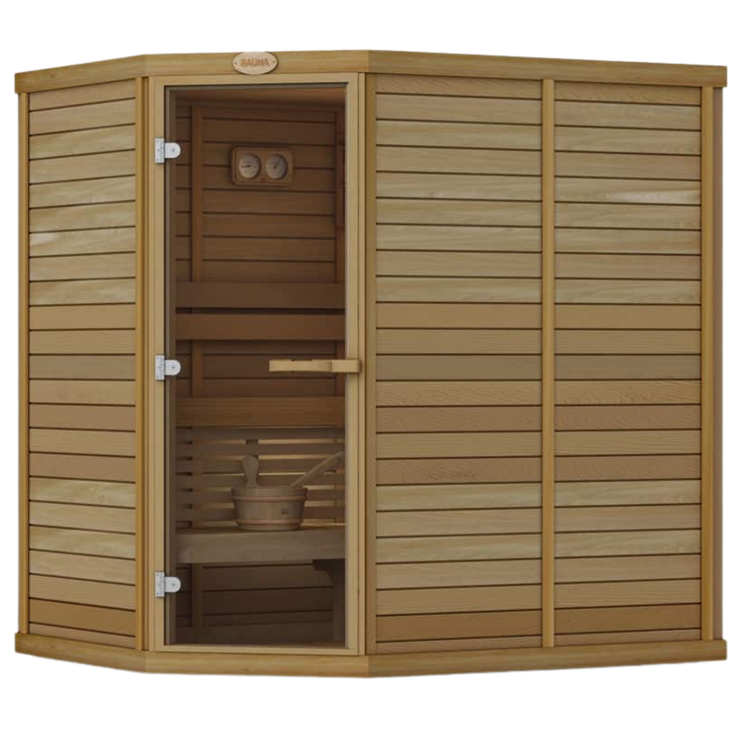 1420 Traditional Prefab Indoor Cedar Sauna Room