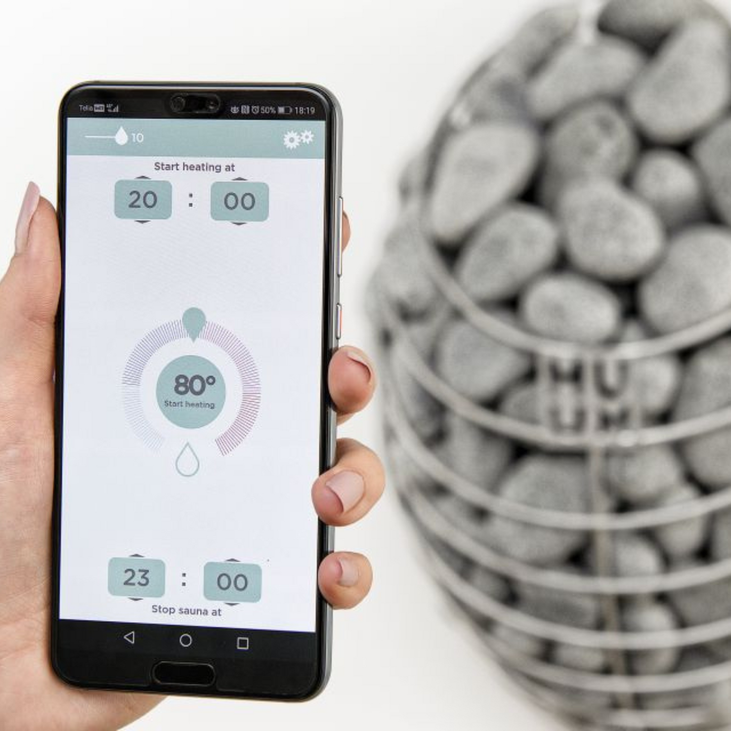 HUUM UKU Glass Wi-Fi Electric Sauna Heater Control