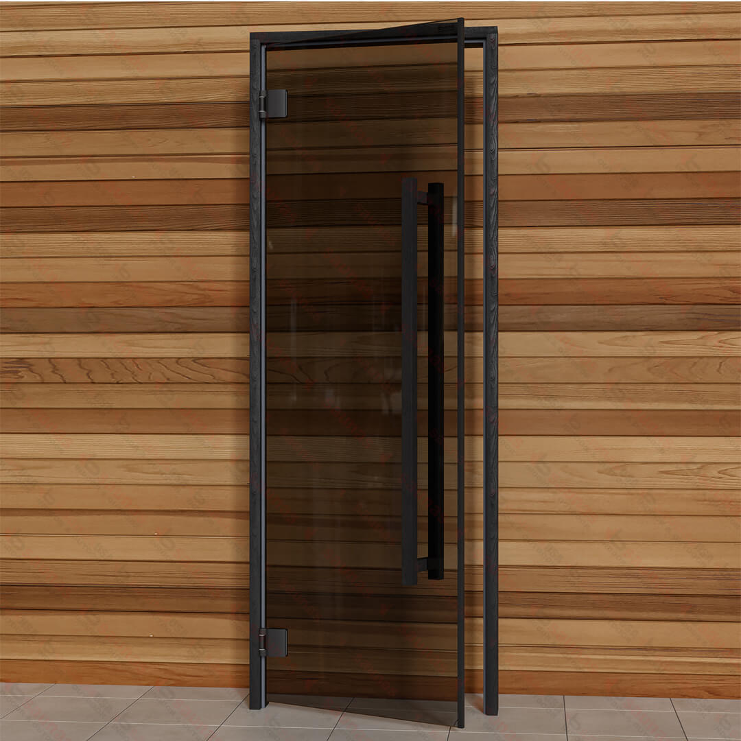 Left side grey glass Sauna door