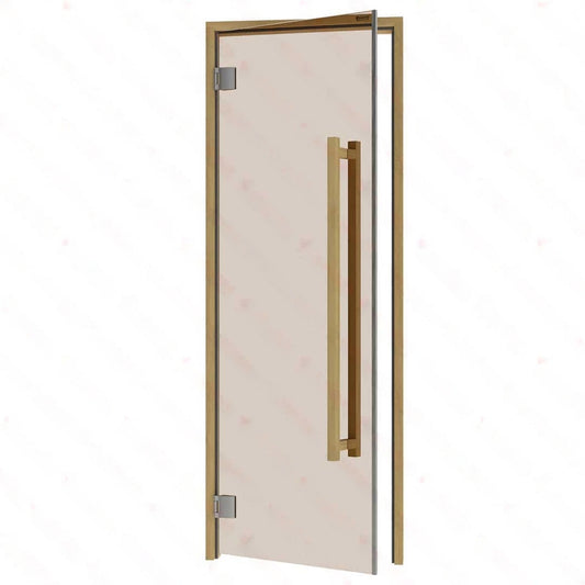 Left side bronze glass sauna door