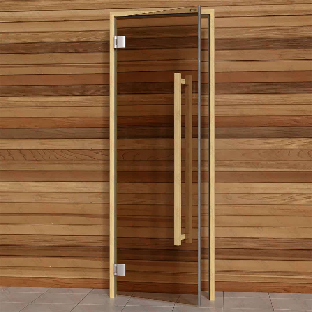 Left side bronze glass sauna door