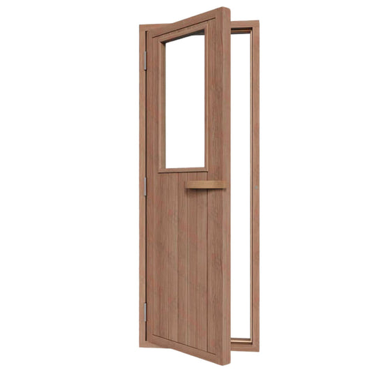 Left Side Cedar Sauna Door With Glass