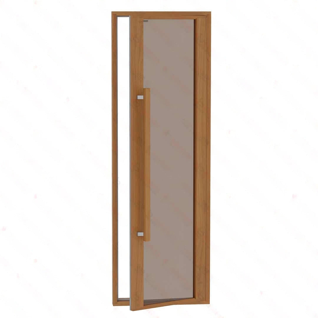 Etna Thermal Aspen Wood Framed Sauna Door, Bronze Glass, 690×2100 mm Right Side