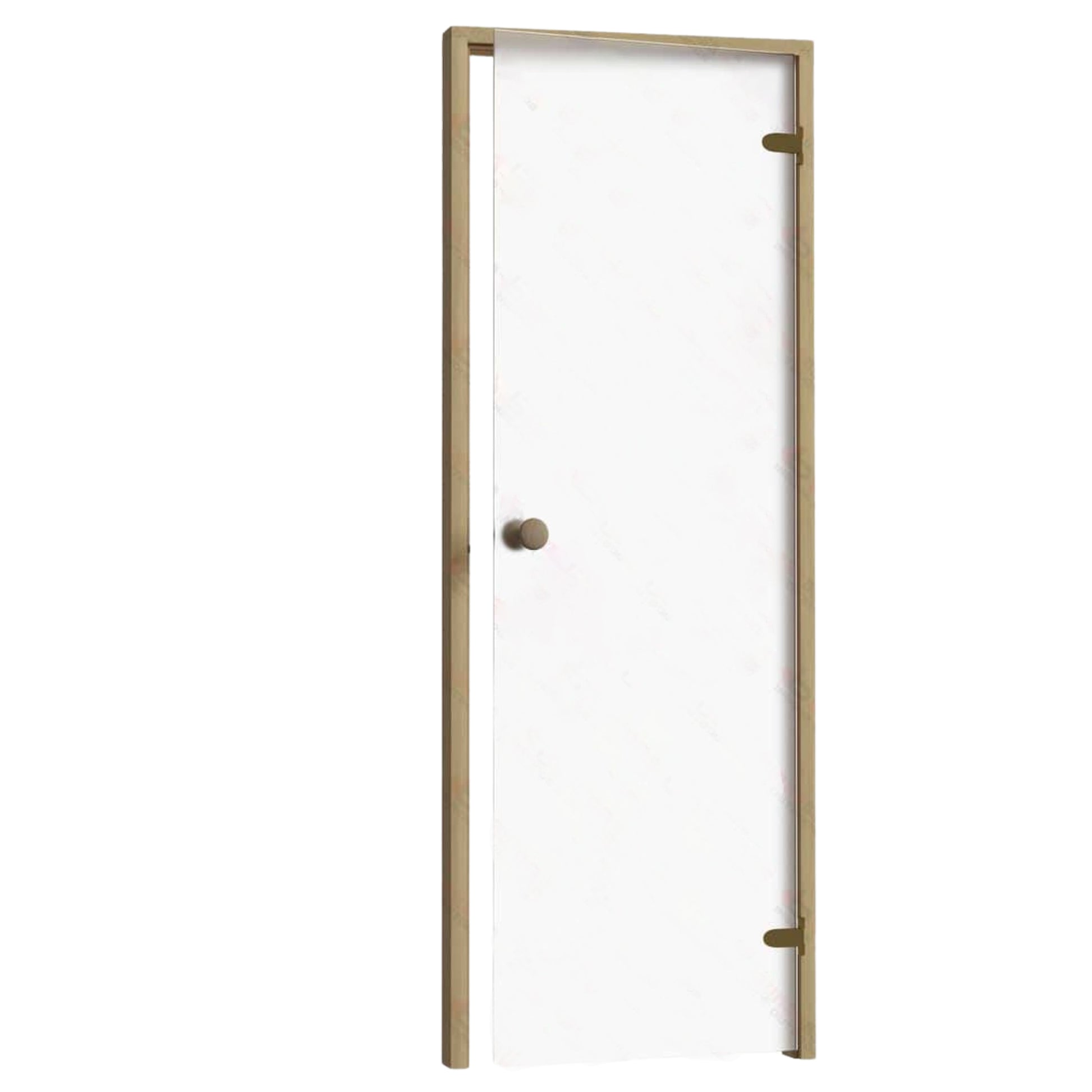 Frosted sauna glass door right side