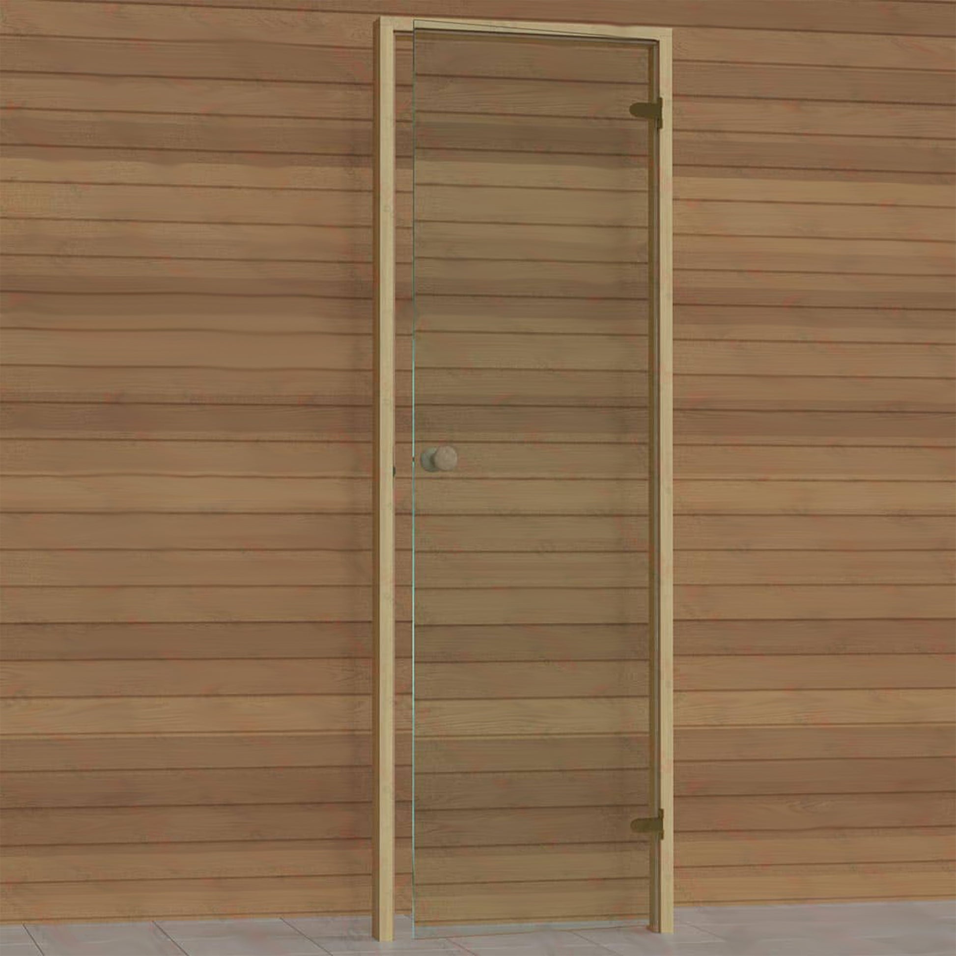 Sauna door Right hand Alder Frame Sauna Door, Clear Glass, 690×2090 mm (27 1/8″ x 82 1/4″)