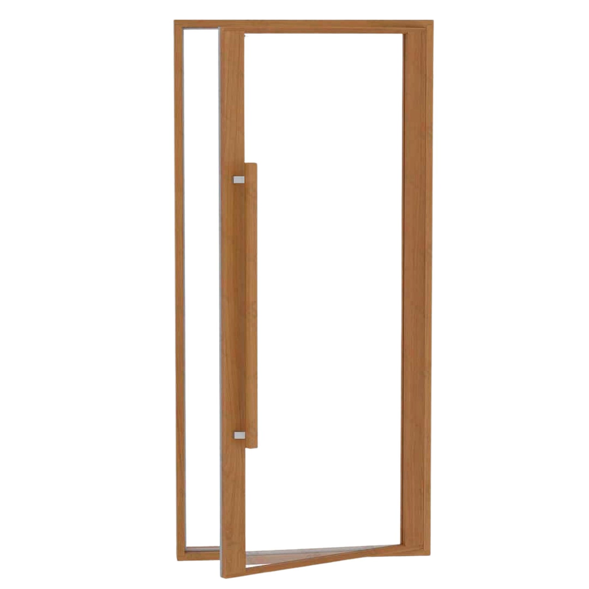 Etna Thermal Aspen Wood Framed Door, Clear Glass, 1000×2100 mm Right Side