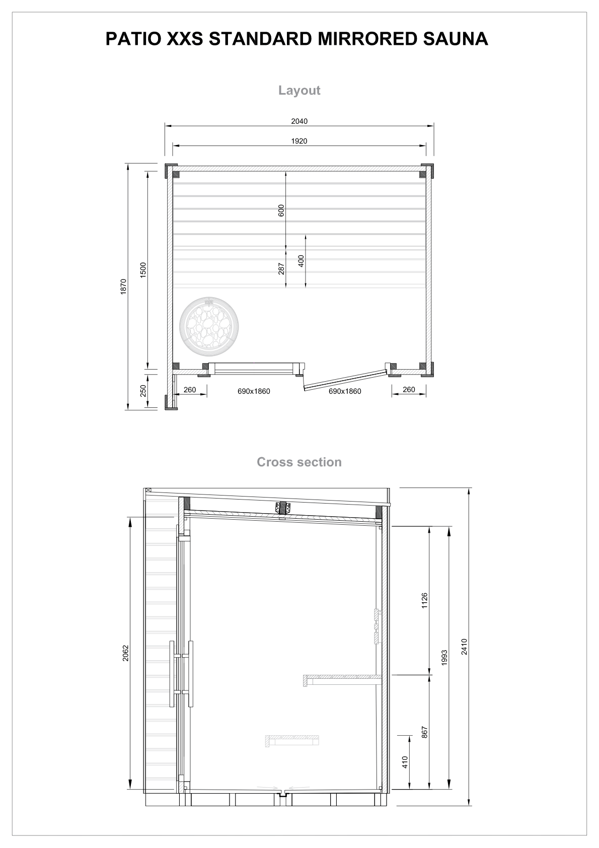 Patio XXS Outdoor Sauna