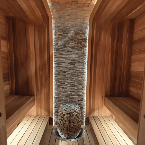 Custom sauna design with Huum heater