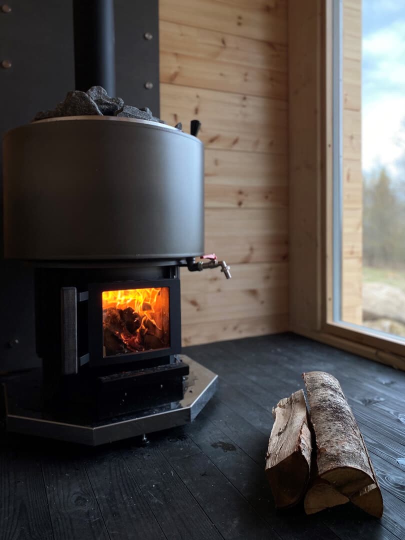 Narvi Luosto VS Wood-Burning Sauna Stove with Water Tank