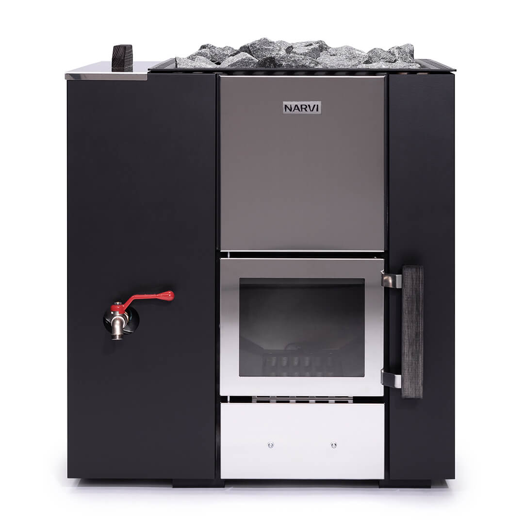 Narvi Kuru 20 VSV Wood-Burning Sauna Stove with Water Tank