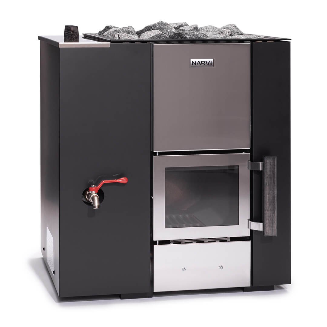 Narvi Kuru 20 VSV Wood-Burning Sauna Stove with Water Tank