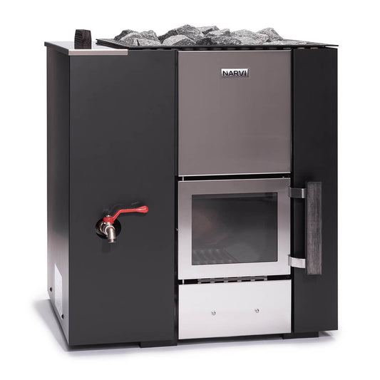 Narvi Kuru 20 VSV Wood-Burning Sauna Stove with Water Tank