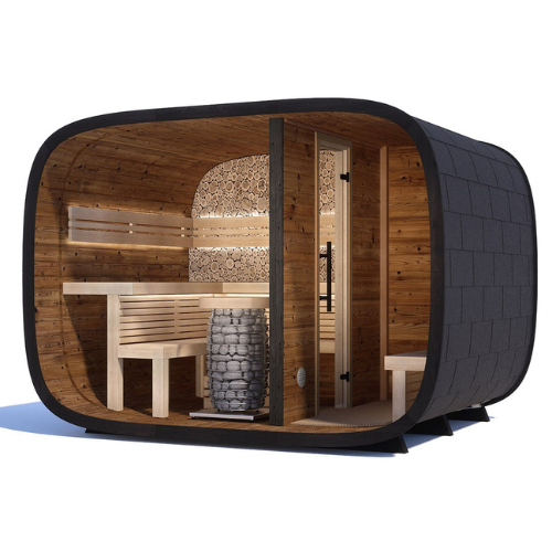Round Cube DOUBLE Outdoor Sauna