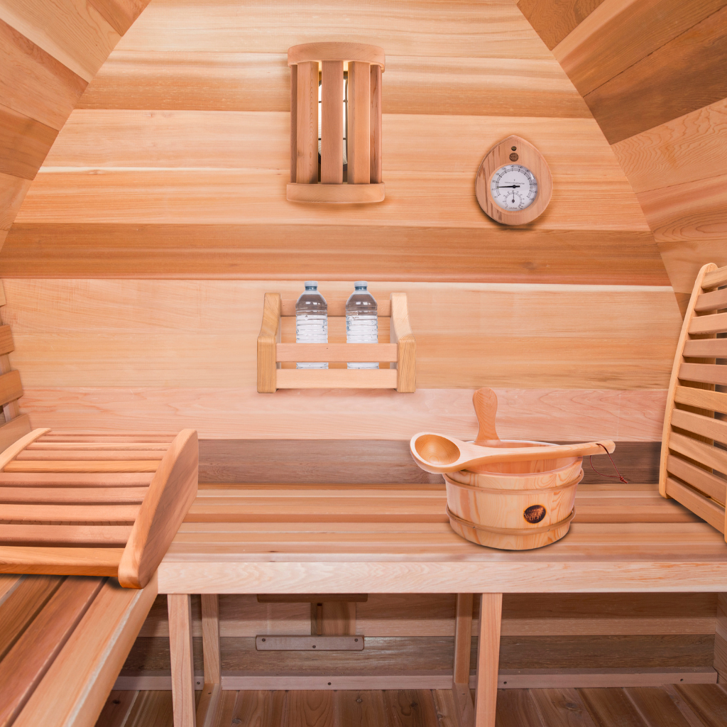 Sauna Accessories Made from Canadian Red Western Cedar. Ideal for Any Traditional Dry Sauna and A Perfect Way To Enhance A Home Wellness Practice.