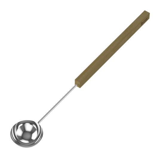 Traditional Sauna Ladle Stainless Steel w/ Wooden Handle